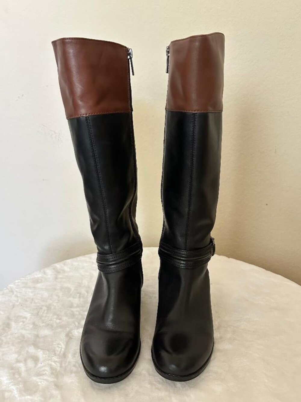 BANDOLINO BDCARLITA Women's Leather Knee-high Riding Boots Size 6